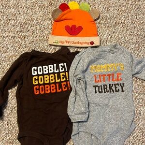 Baby thanksgiving onesies/hat